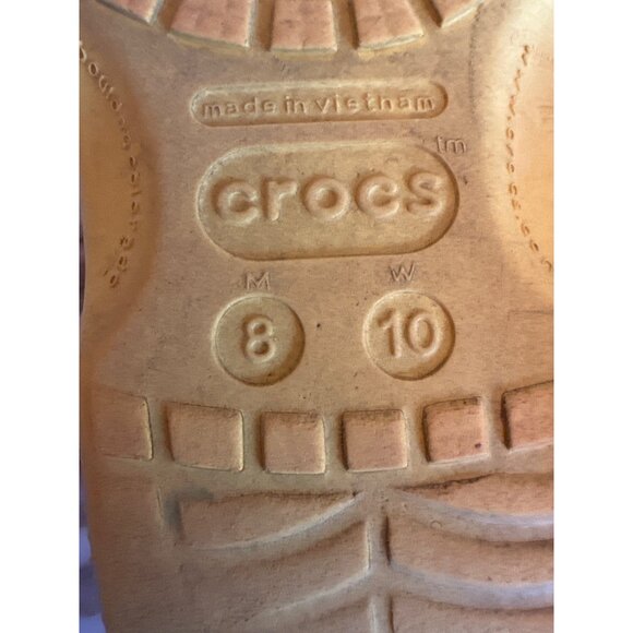 Crocs Classic Yellow Clogs For Women Size W10 M8 Lightweight Comfort Casual - Picture 5 of 5